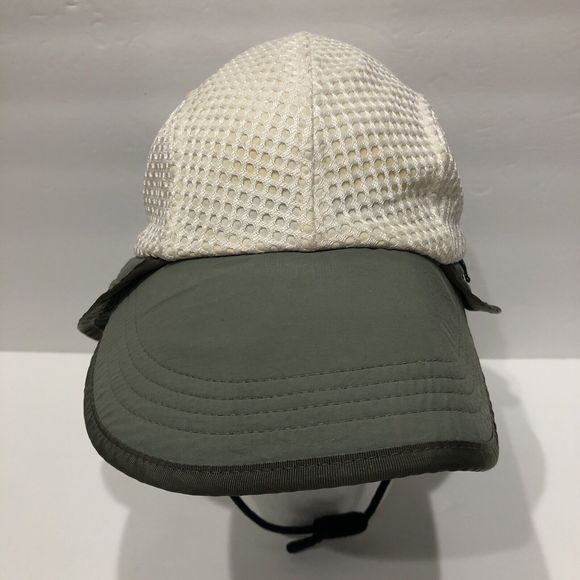 clearance buy VINTAGE Patagonia Hat Cap Adjustable Green White Mesh Bimini  Fisherman Mens READ